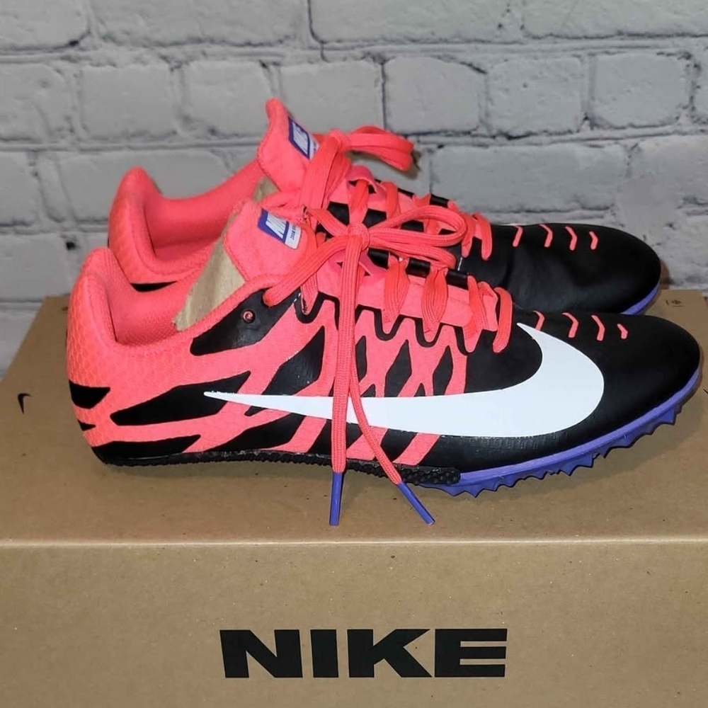 Nike Rival Sprint Track Shoes Women Black And Pink, Size 8